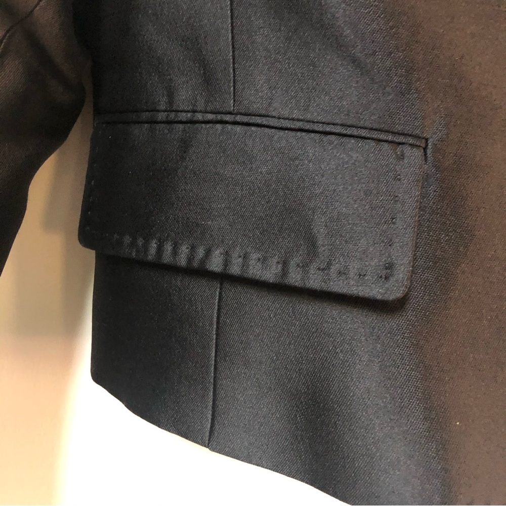 Albert Nipon Wool Silk Blend Black Event Jacket S… - image 3